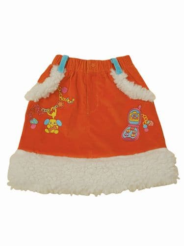 Corduroy Plush Patchwork Thick Short Skirt