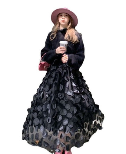 Retro A-line Large Swing Skirt
