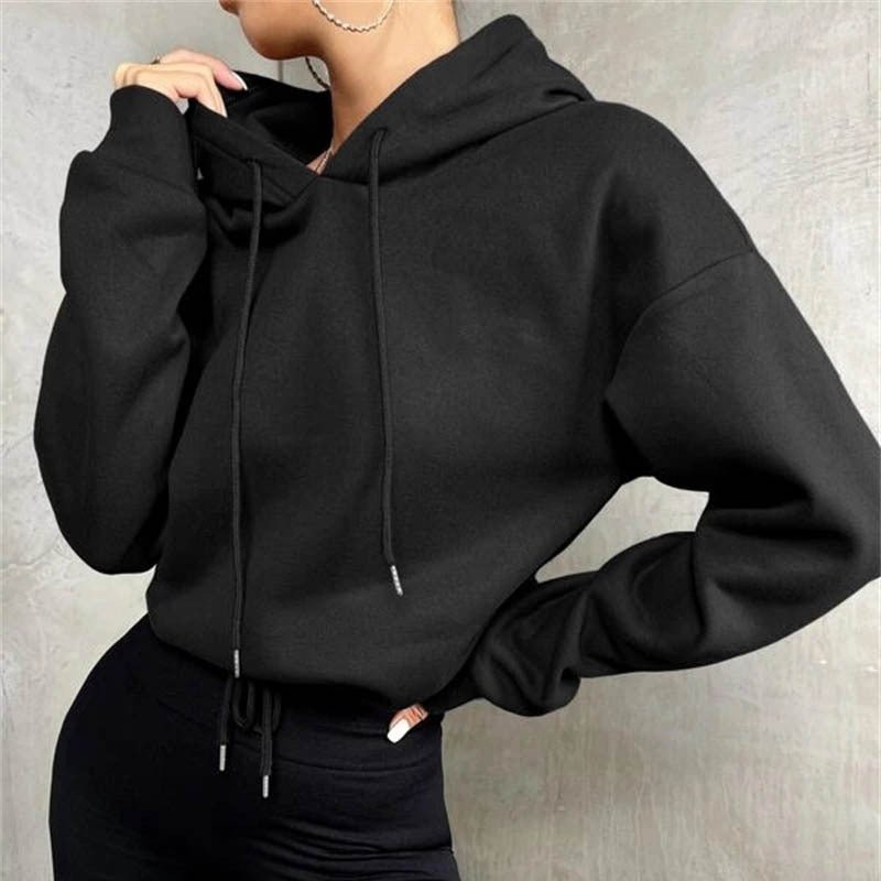 Autumn Clothing Pullover Sweatshirt Top Hooded Loose Sweatshirt