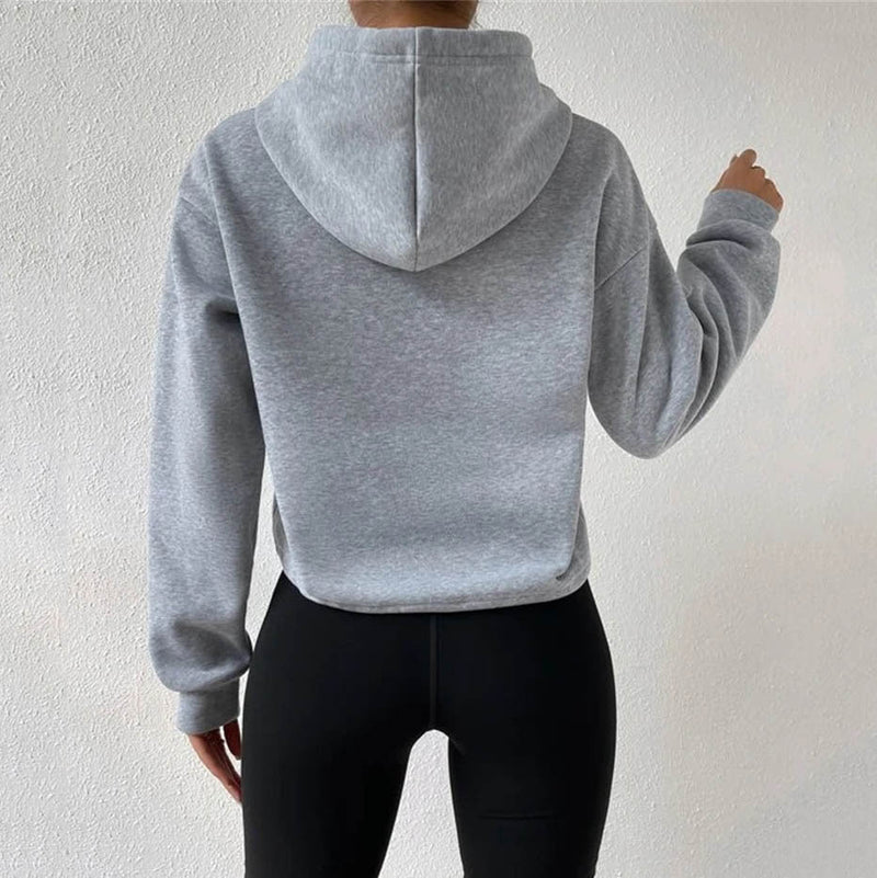 Autumn Clothing Pullover Sweatshirt Top Hooded Loose Sweatshirt
