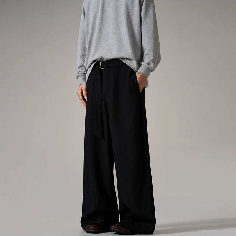 Brown Relaxed Wide Leg Pants