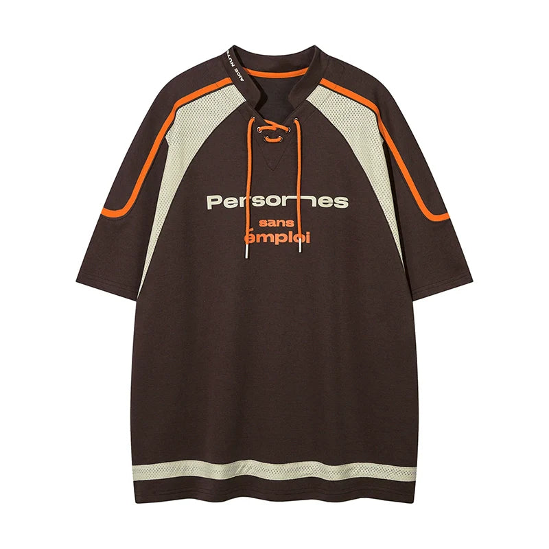 Sport Lace Mesh American T-shirt