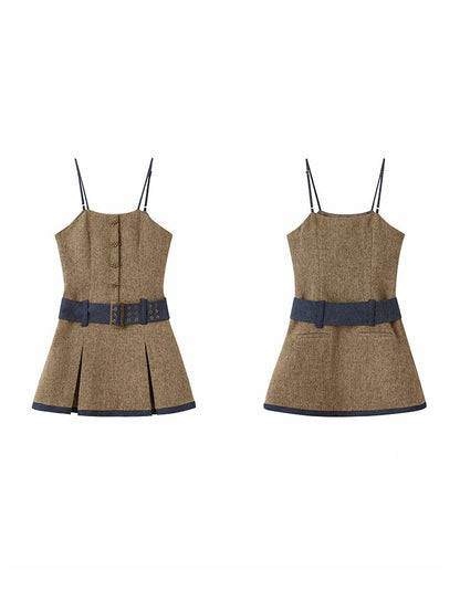 Tweed Short Jacket & Slip Skirt Combo