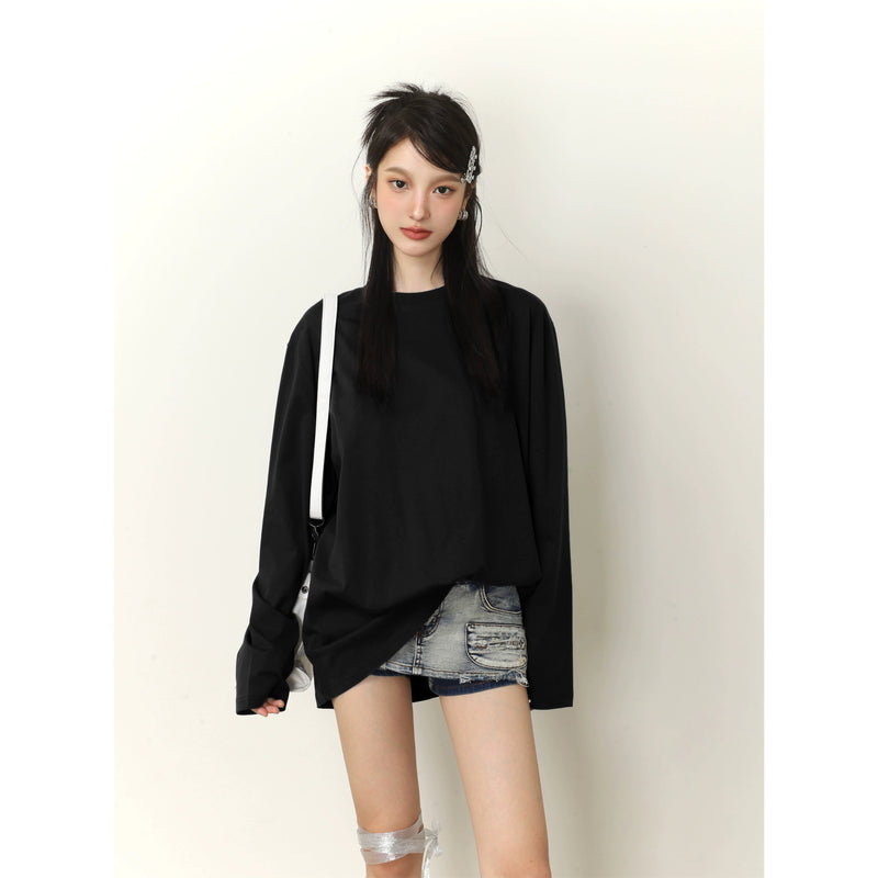 Color Loose Long Sleeve T-shirt