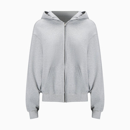 Athletic Zip-up Hooded Sweatshirt