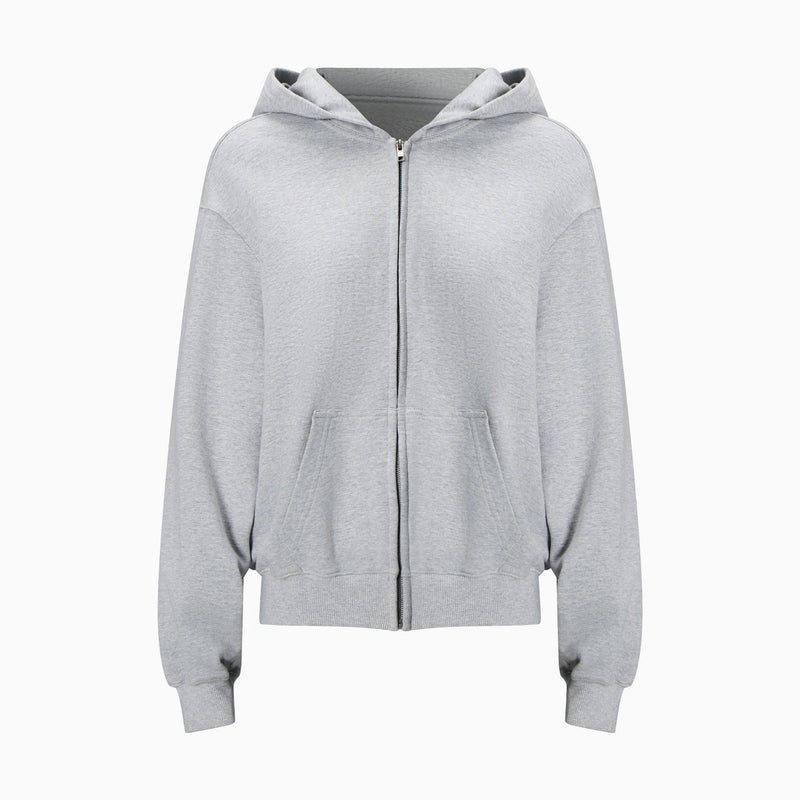 Athletic Zip-up Hooded Sweatshirt