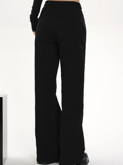 High-waisted Wide-leg Drawstring Pants - Relaxed Fit Lounge Trousers