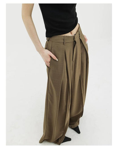 Dramatic Noir Wide-leg Palazzo Pants