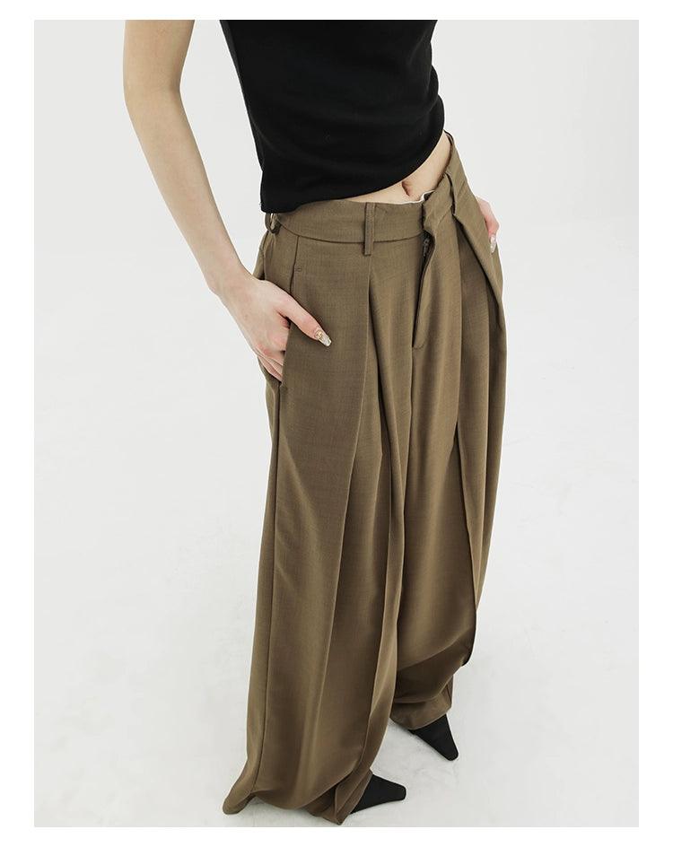 Dramatic Noir Wide-leg Palazzo Pants