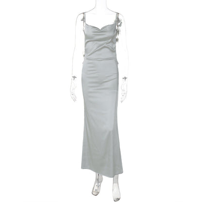 Summer Decoration Dress Maxi Dress Backless Sling Dress