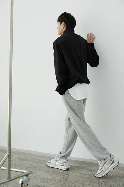 Drawstring Wide-leg Athletic Pants