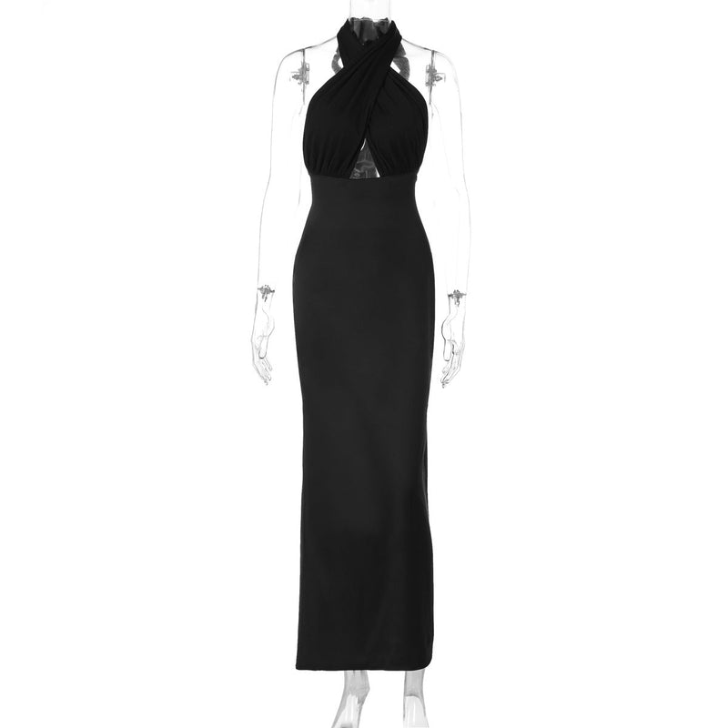 Haniya Halter Backless Maxi Dress