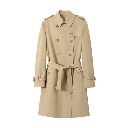Classic Double-breasted Trench Coat: Belted Outerwear for