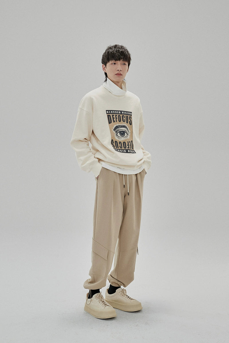 Draping Drawstring Cargo Pants