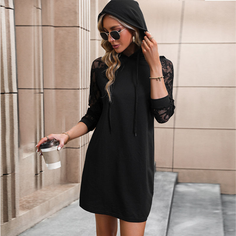 Autumn Clothing Color Hooded Long Sleeve Sweater