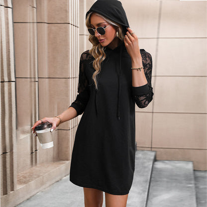 Autumn Clothing Color Hooded Long Sleeve Sweater