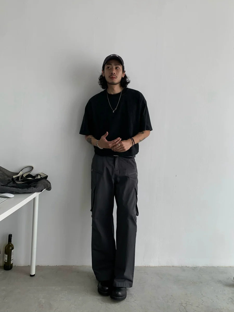 Wide-leg Utility Work Pants