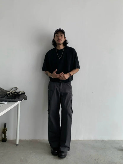 Wide-leg Utility Work Pants