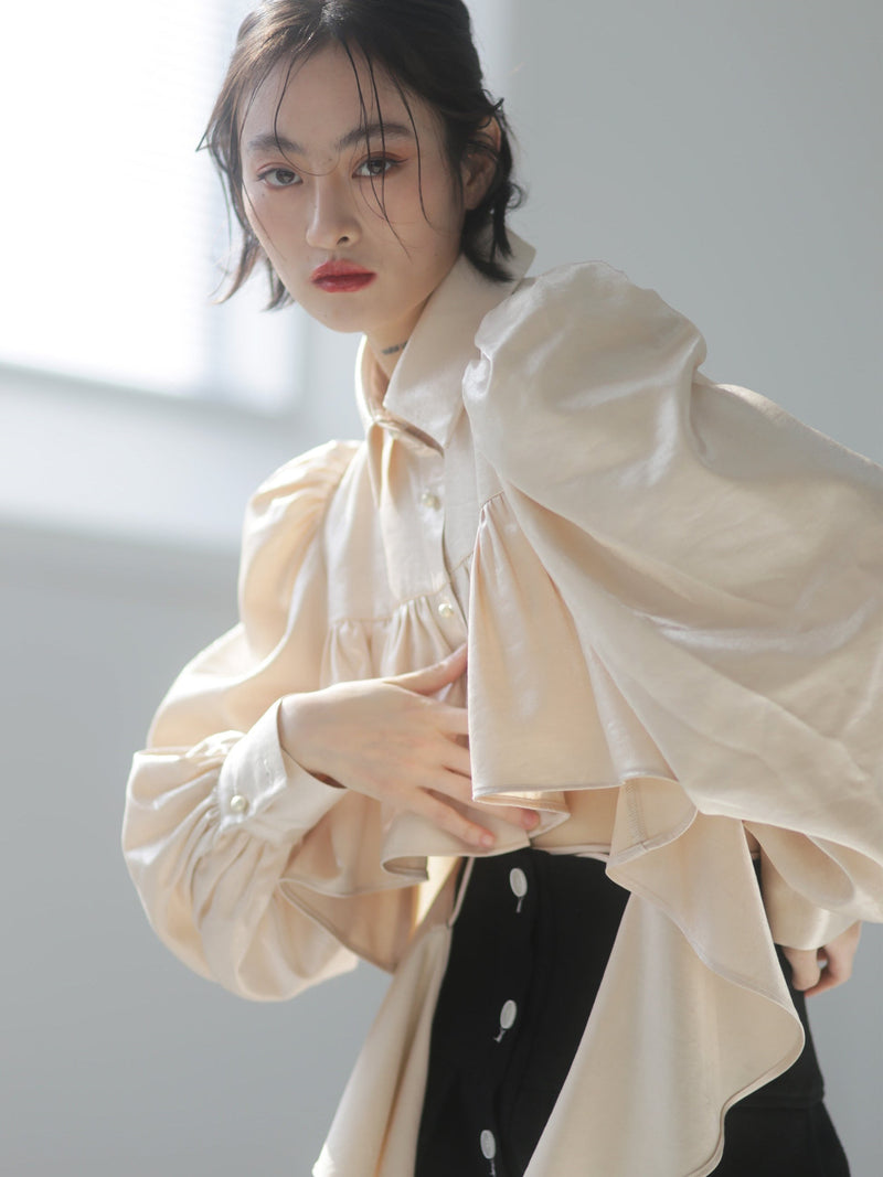 Frilled Long Sleeve Blouse