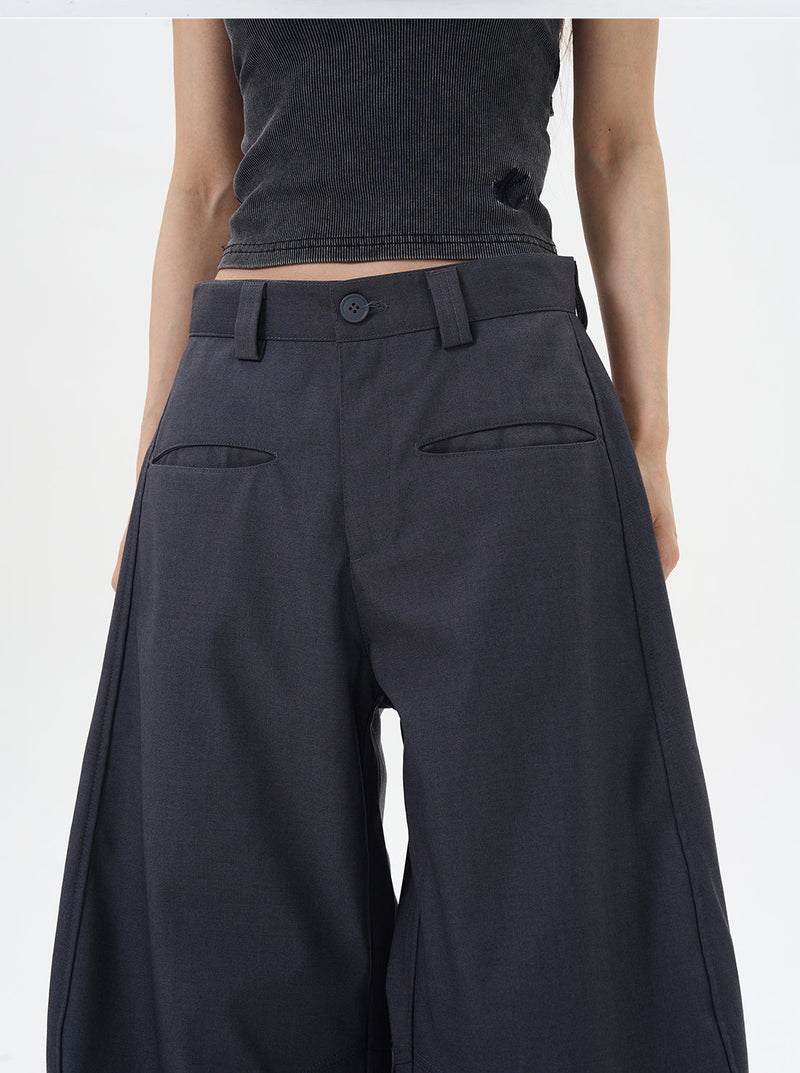 Black Wide-leg Palazzo Pants