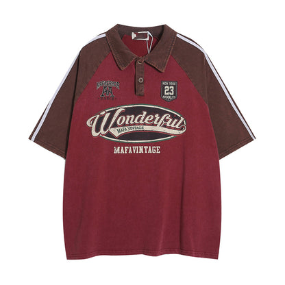 -style Oversized Polo T-shirt