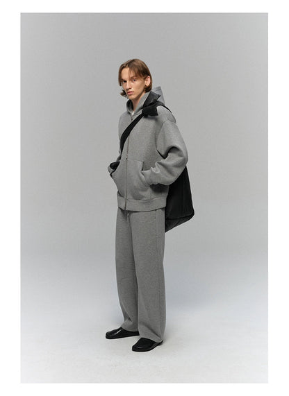 Double Zip Hooded Sweatshirt