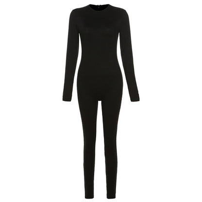 Autumn Winter Clothing Color High Waist Tight Sports Fitness Jumpsuit