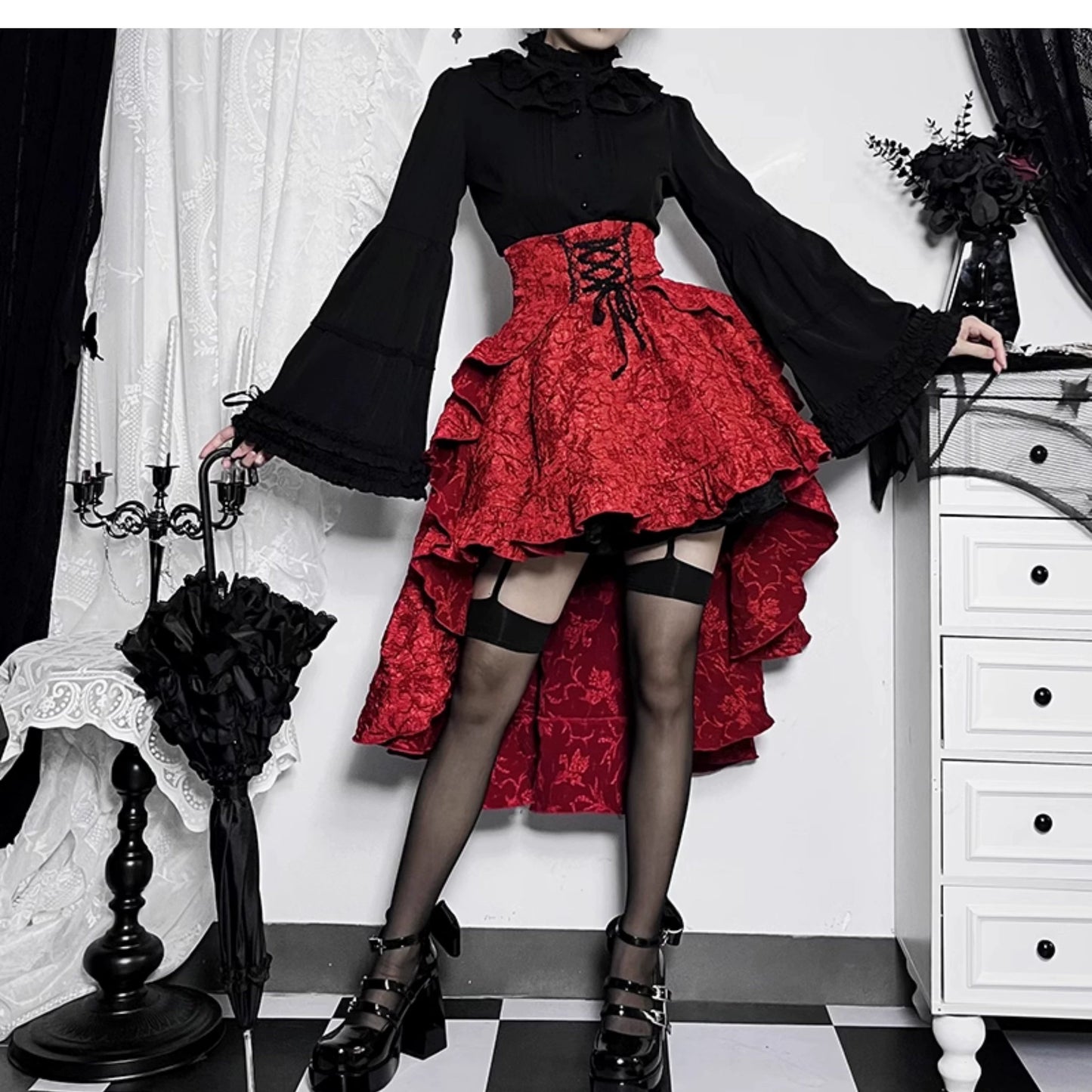 Wannathis Gothic Hooded Maxi Dress - Sleeveless Black Floor-length Gown With Attached Hood