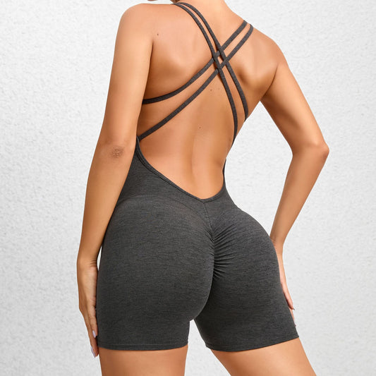 Pleated Peach Hip Yoga Pants Quick Drying Fitness Pants Training Dance Sports Yoga Jumpsuit