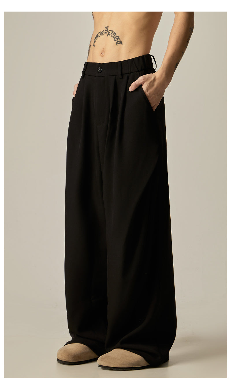 Khaki Wide Leg Dress Pants