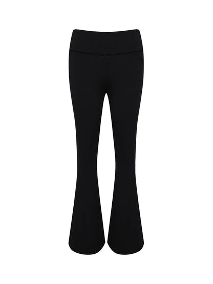 Black High-waisted Flared Pants