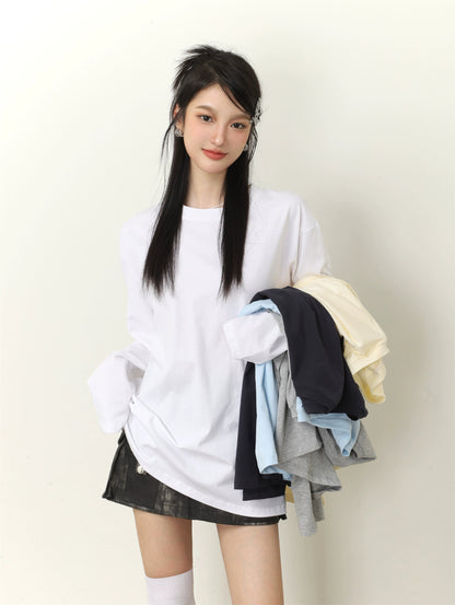 Color Loose Long Sleeve T-shirt