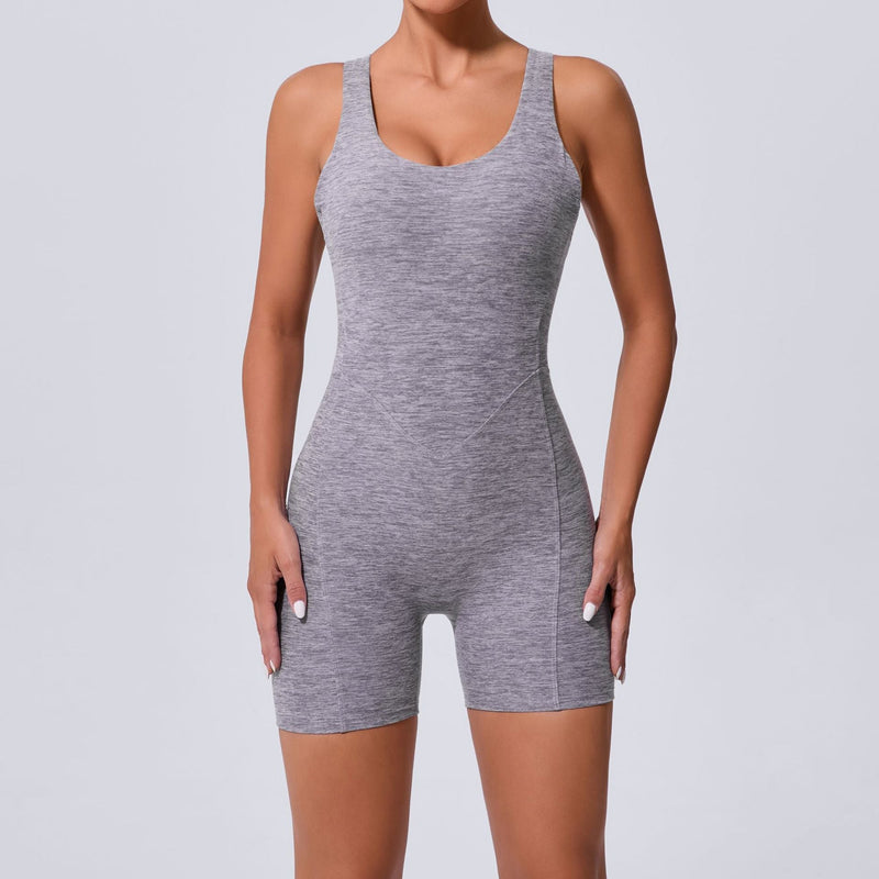 Autumn Sand Hollow Out Cutout Out Beauty Back One Piece Yoga Jumpsuit Skinny Slimming Hip Lifting Fitness One Piece Sportswear for