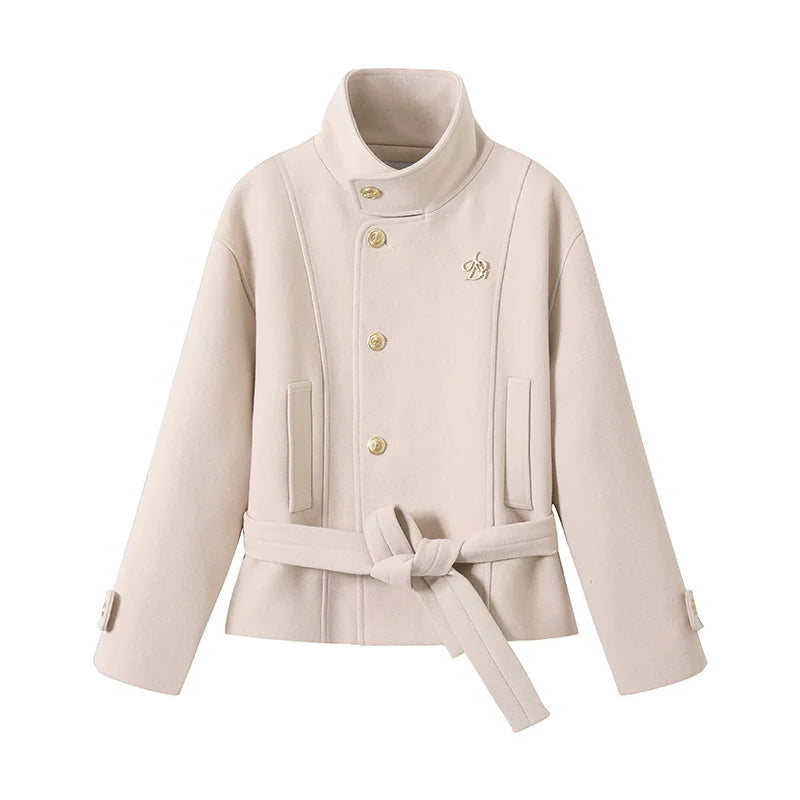 Asymmetric Belted Coat