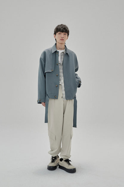 Draping Drawstring Cargo Pants