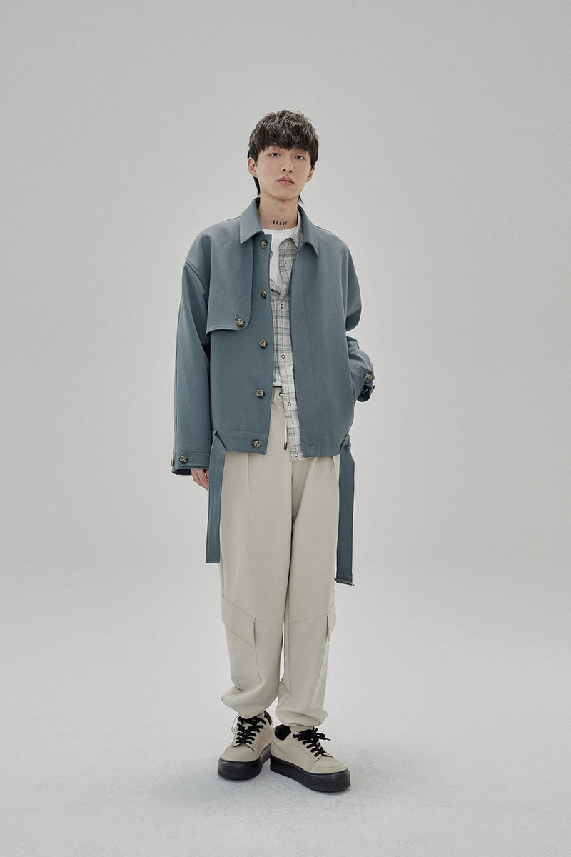 Draping Drawstring Cargo Pants