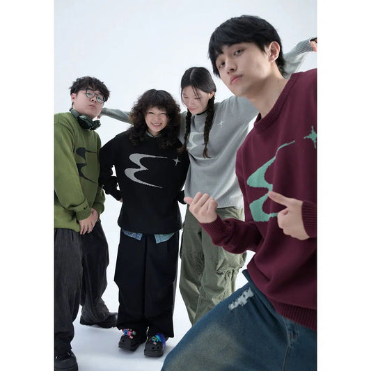 Sweater With Contrast Logo