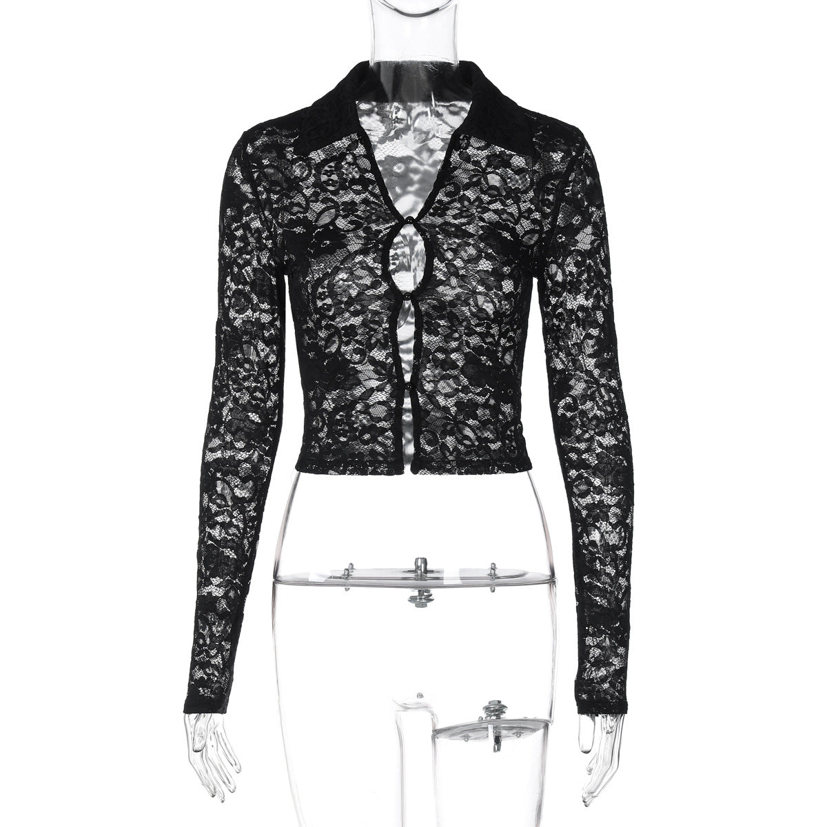 Clothing Spring Summer Lace Cardigan Lightweight Long Sleeved Top