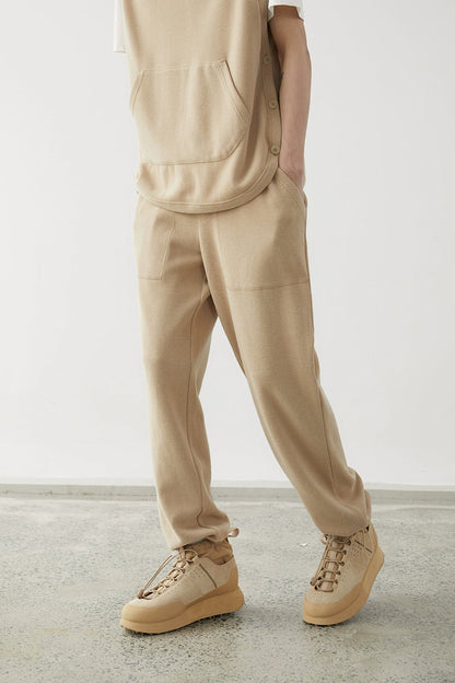 Drawstring Wide-leg Athletic Pants