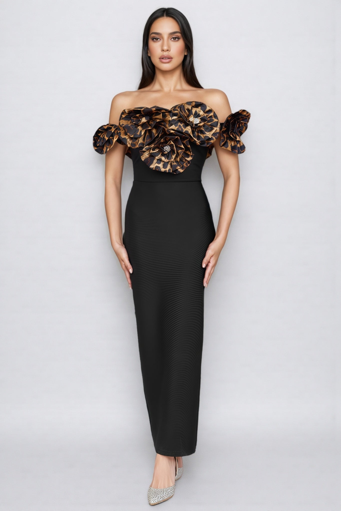 Donsa 3d Bandage Maxi Dress