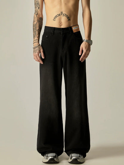 Wide-leg Relaxed Fit Denim Pants