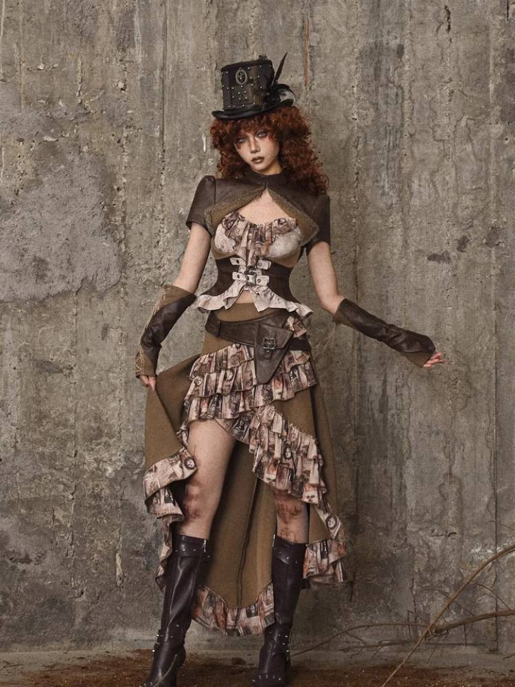 Ruffle Bustle Skirt