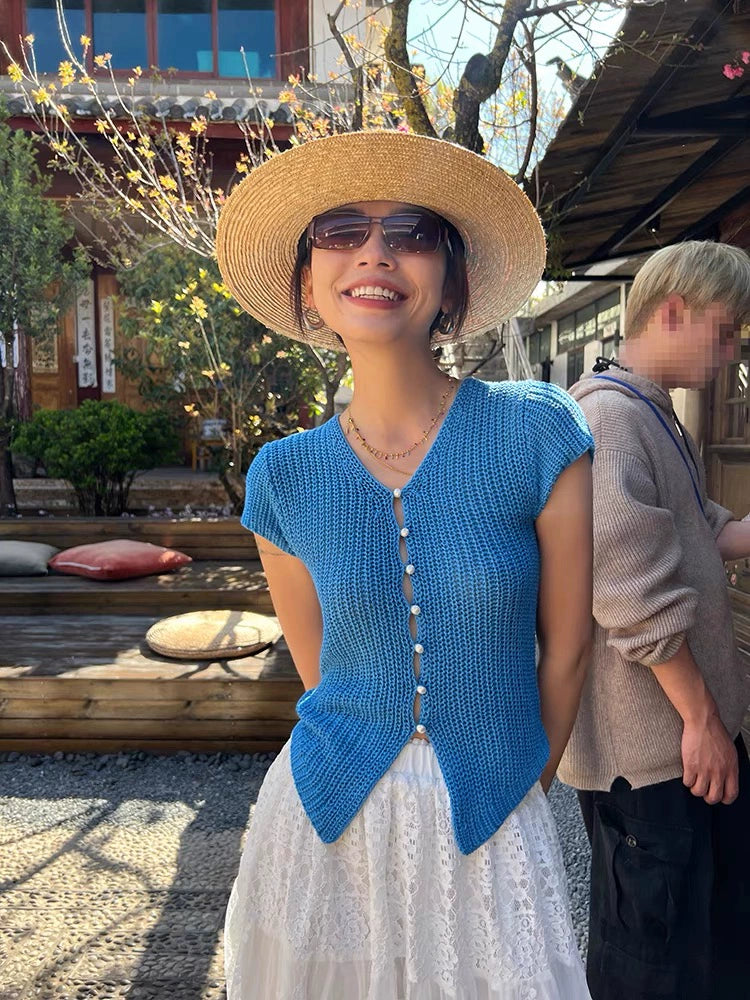 Indie Cut-out Knit Cardigan