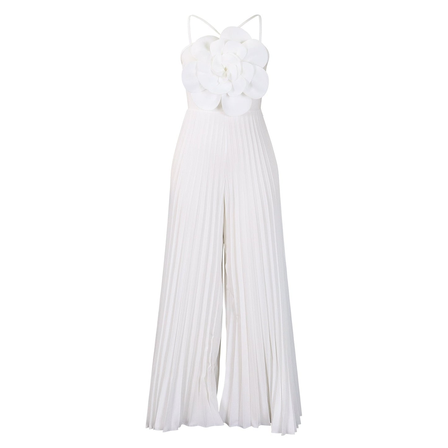 Clothing Summer Halter Three Dimensional Color Wide Leg Jumpsuit