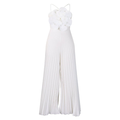 Clothing Summer Halter Three Dimensional Color Wide Leg Jumpsuit