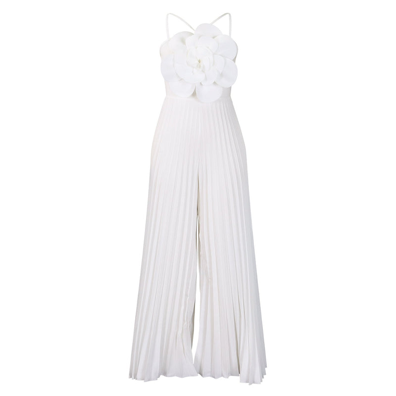Clothing Summer Halter Three Dimensional Color Wide Leg Jumpsuit
