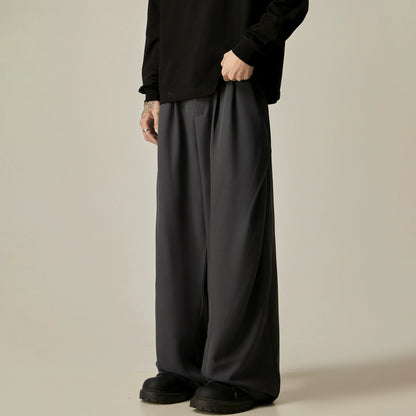 Khaki Wide Leg Dress Pants