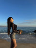 Leopard Sequin Low-waist Mini Skirt