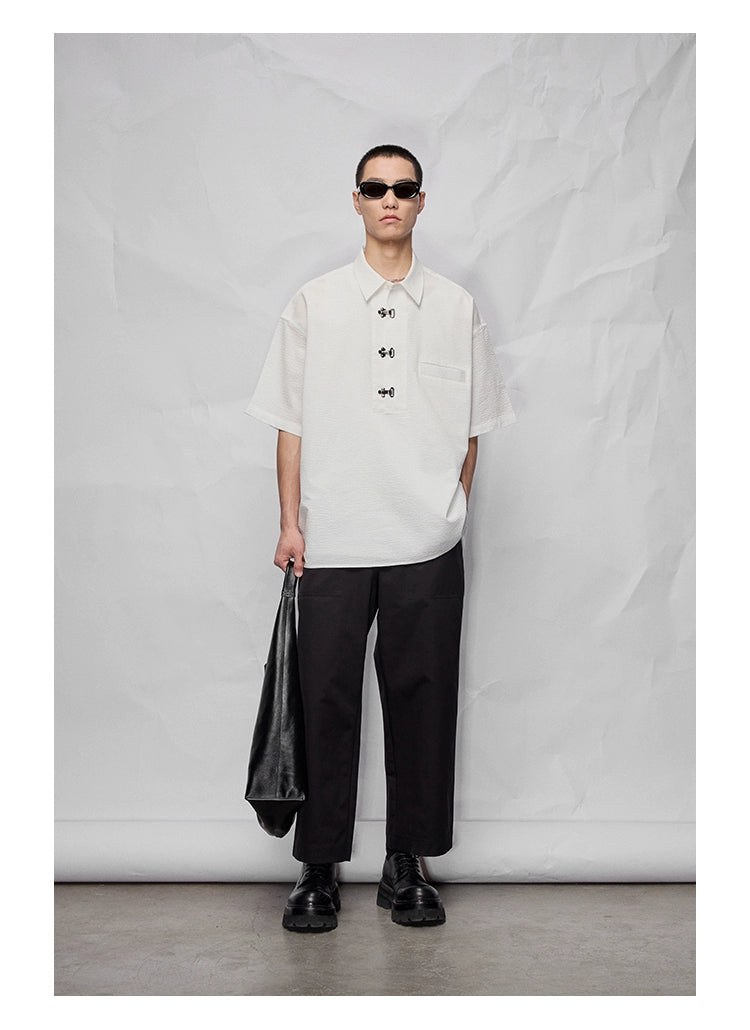 Wide Relaxed Straight-cut Cropped/mid-length Pants
