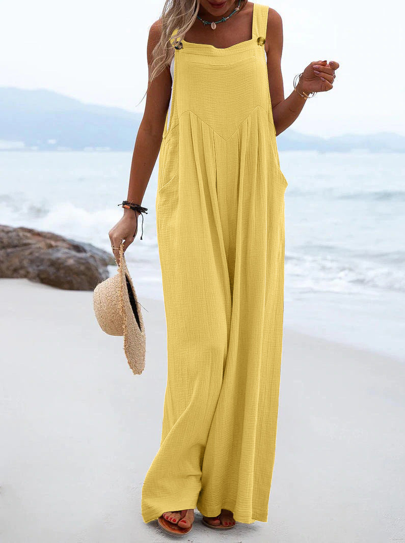 Clothing Summer Jumpsuit Color Wide Leg Jumpsuit